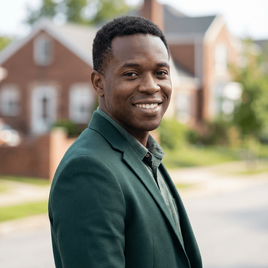 Marcus Reid relaxed and smiling