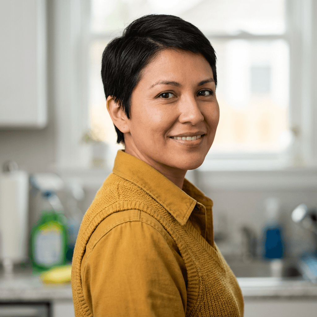 Fatima Oliveira in her Etobicoke kitchen