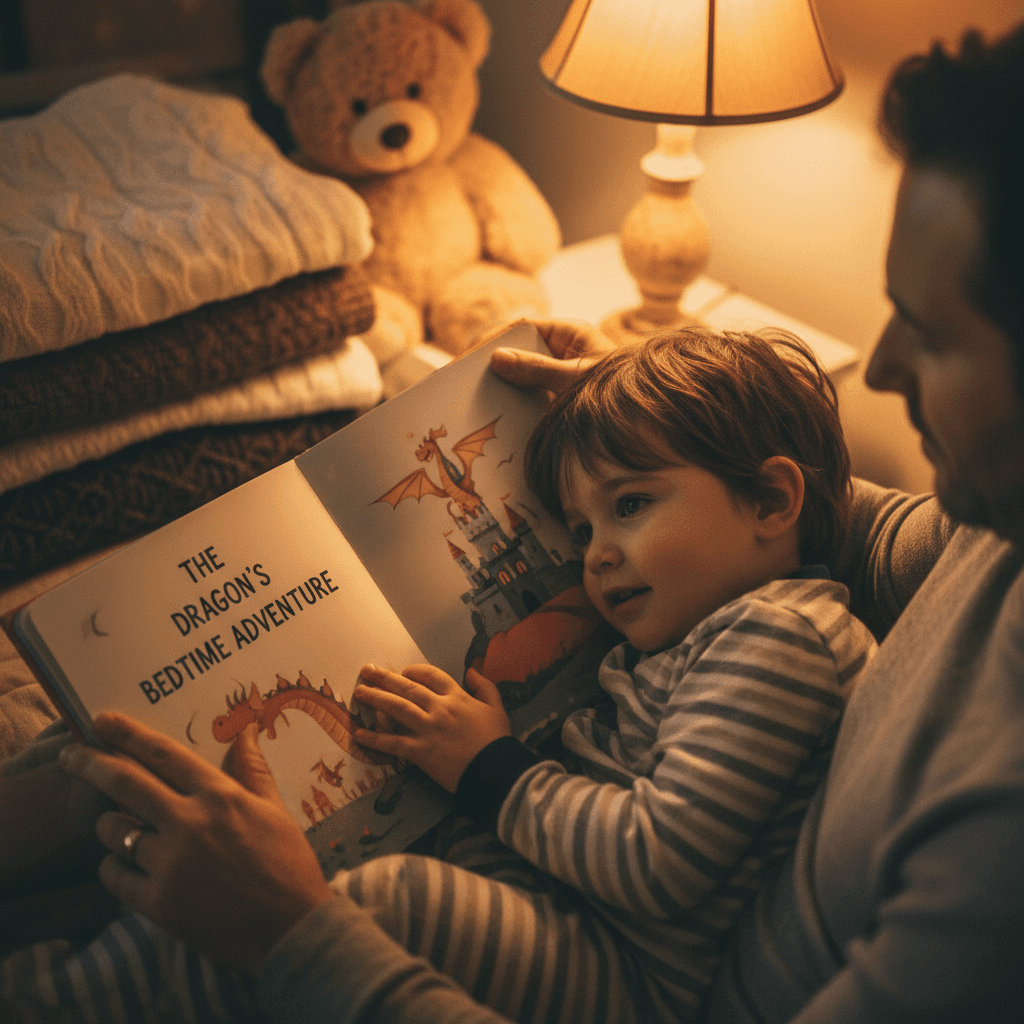 Caregiver reading a story to toddlers in a circle